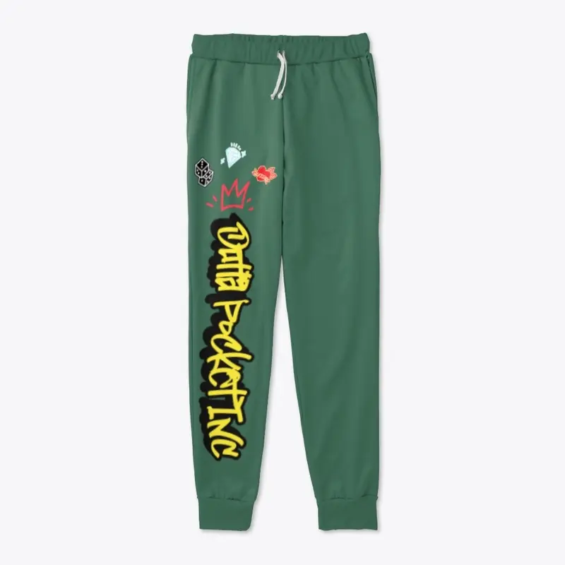 Outta Pocket Graffiti Green Joggers 